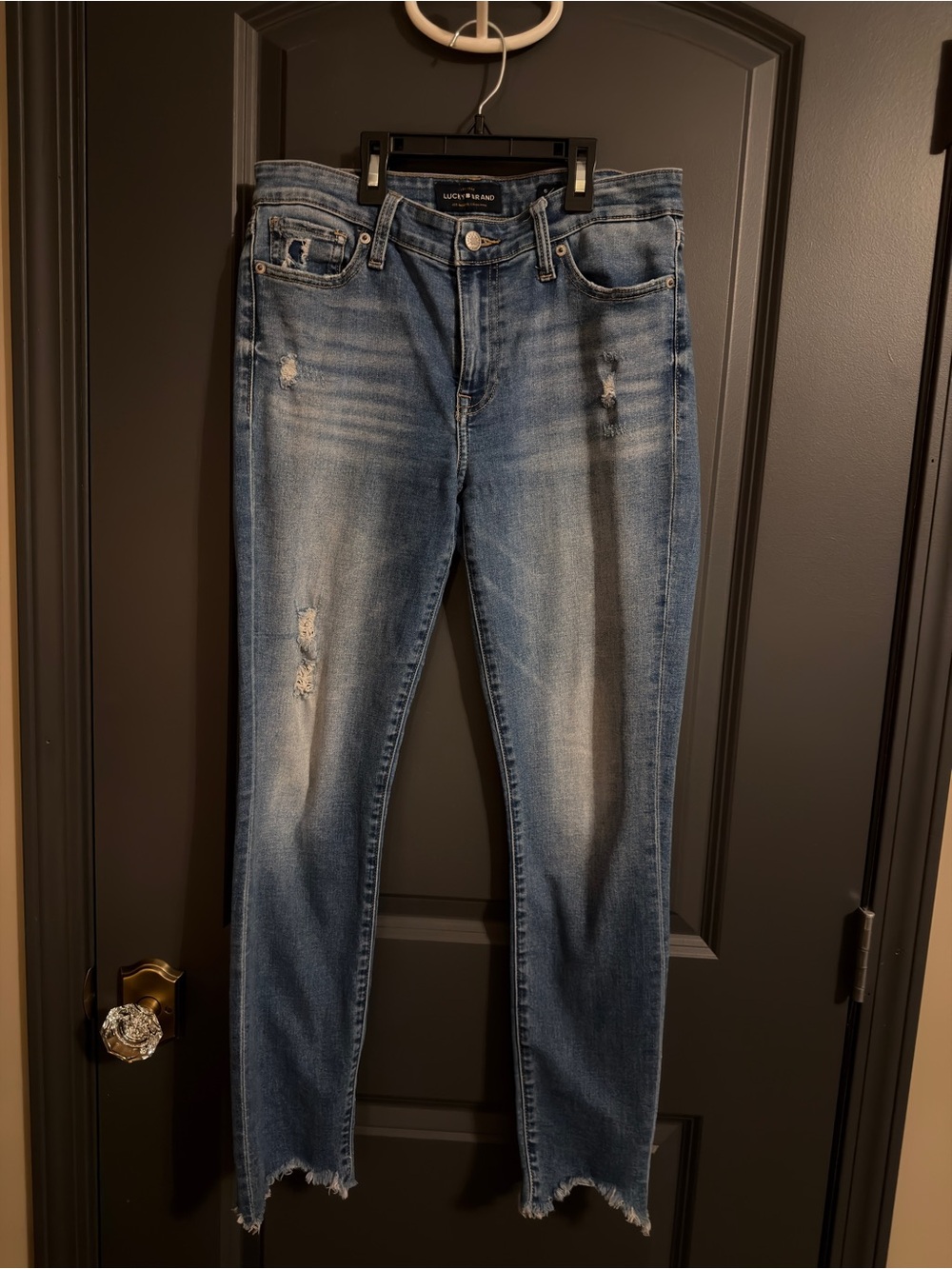 Lucky Brand Men's Light Blue Distressed Skinny Jeans